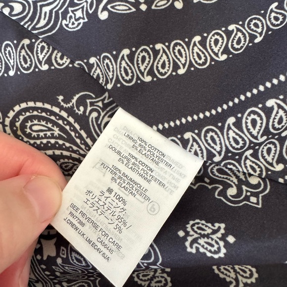 J. Crew Tan and Navy Striped Trench Coat - Picture 4 of 5